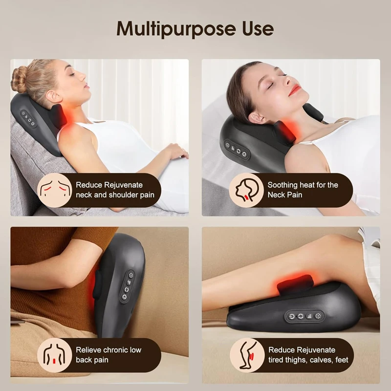 kneading and pressing Electric Neck Shoulder Cervical Pillow Massager for Home Car Use