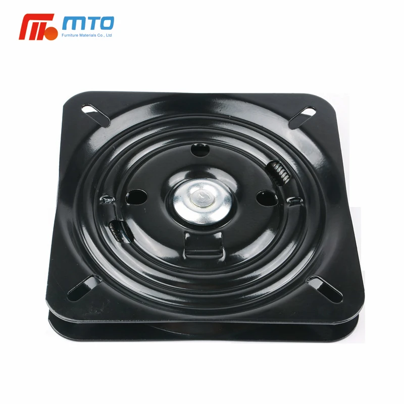 Factory Supply Black coating full ball iron chair swivel Plate For Furniture Accessories