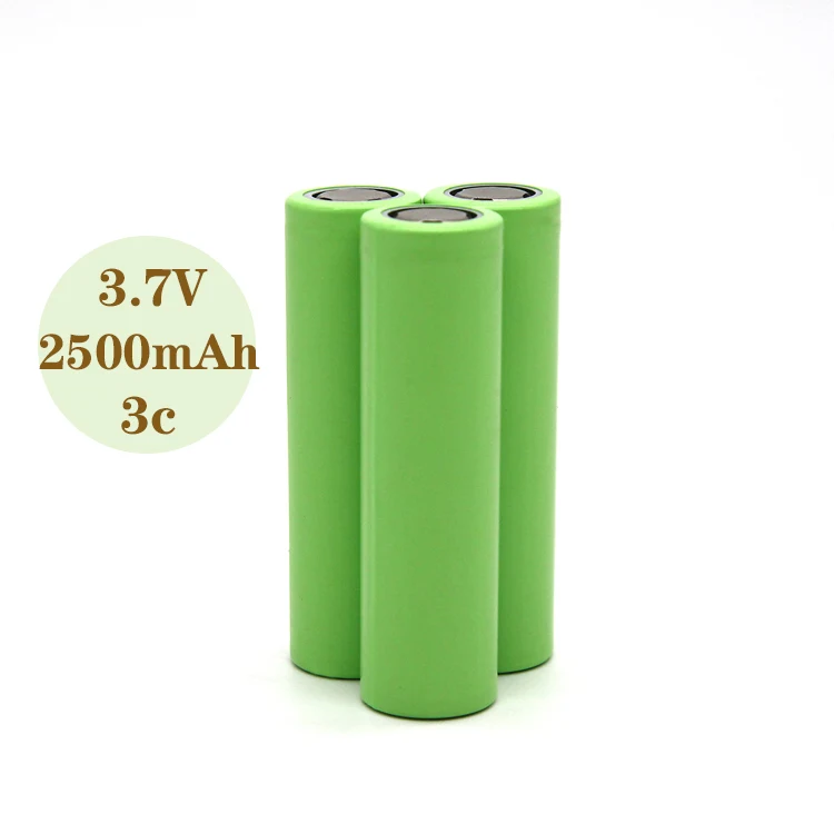 18650 battery 2500mah 3c Factory Wholesale High-Capacity Battery 2500mah 3c 18650 Li-ion Cylindrical Green Color Battery Cell
