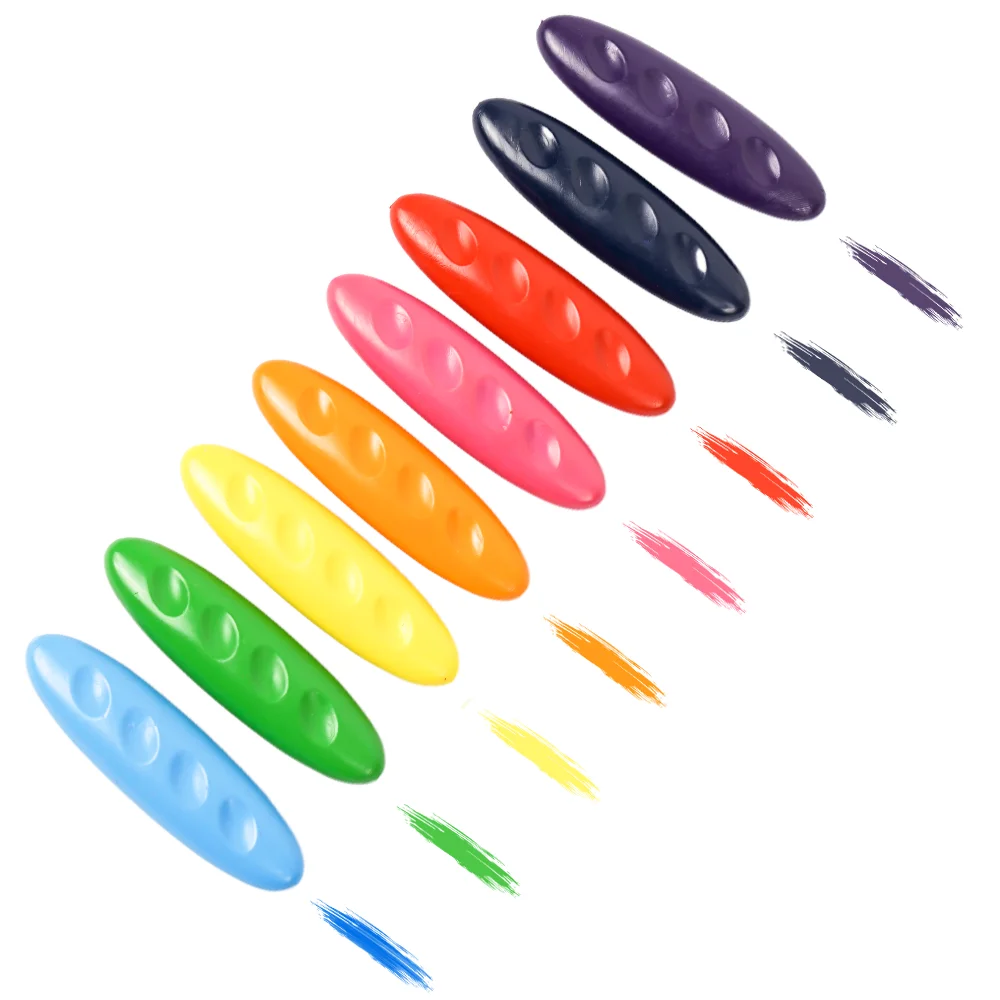 Custom shaped design non-toxic washable stackable finger crayons safe