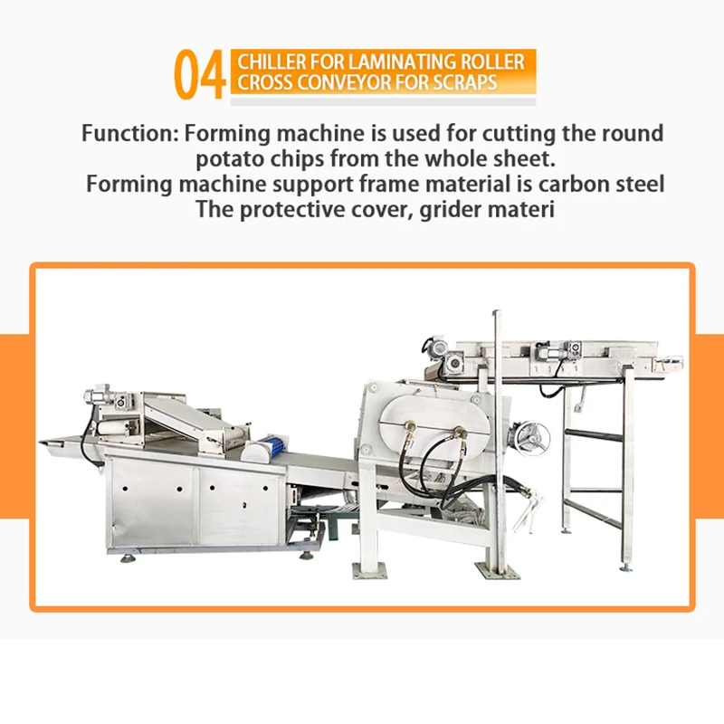 TCA gas heating automatic 250-300kg/h Pringles chips production line