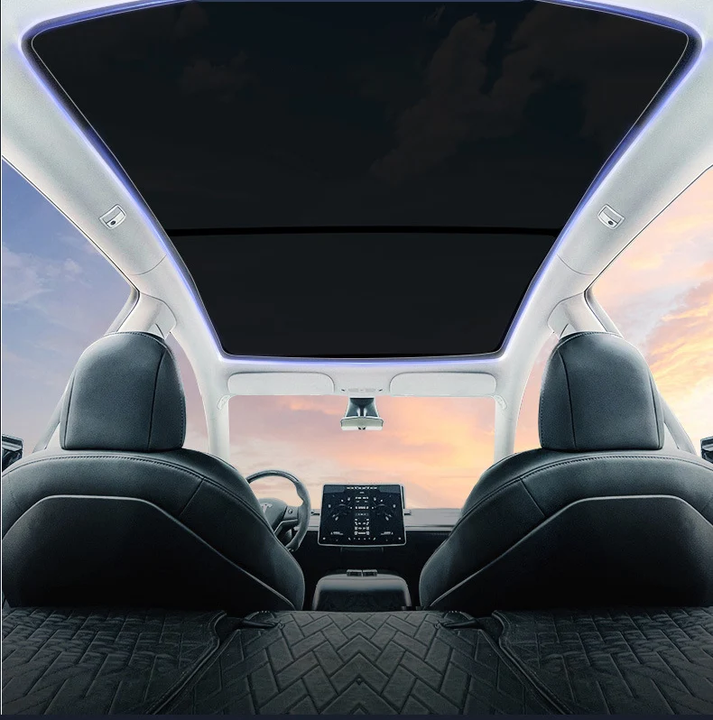 Car Sunshade Custom for Tesla Model 3 Glass Roof Sunshade Sunroof UV Rays Protection Window Shade