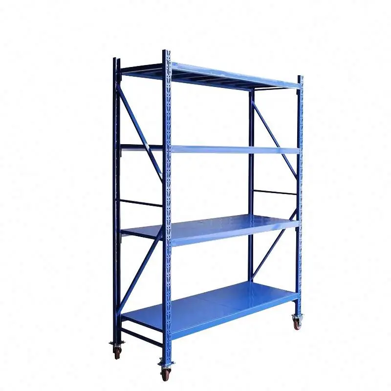 Load 80-500kg warehouse storage 4 storeys storehouse shelf metal rack shelves