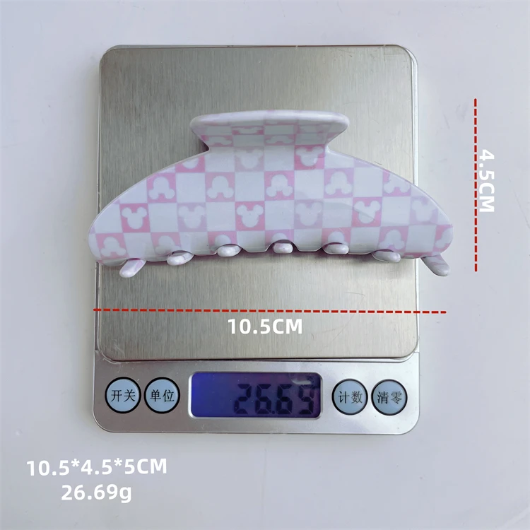 Fashion Acetate Hair Claw Multi-color Cartoon Pattern Large Claw Clip 4.2 Inch Big Hair Claw for Women Girls