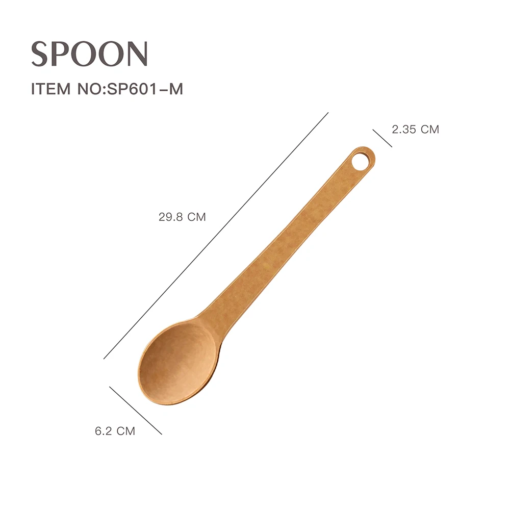 New Design Eco-friendly Wood Fiber Kitchen Cooking Utensils With Hanging Hole Dishwasher Safe And Bpa Free