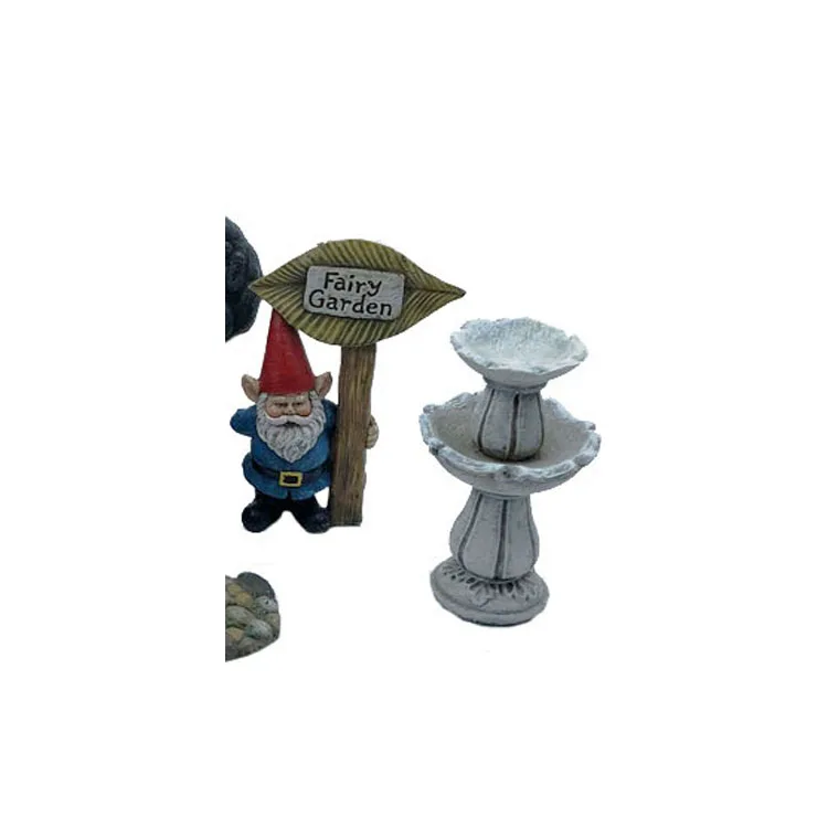 Garden Figurines Miniature Garden Accessories Polyresin Miniature Garden Figures SCULPTURE Artificial Flower Miniature Resin