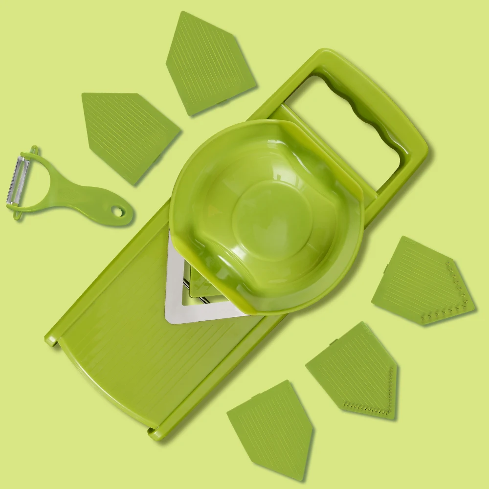 
Free Shipping multifunctional 5 in 1 V blade hand pull chopper mandoline vegetable slicer dicer 