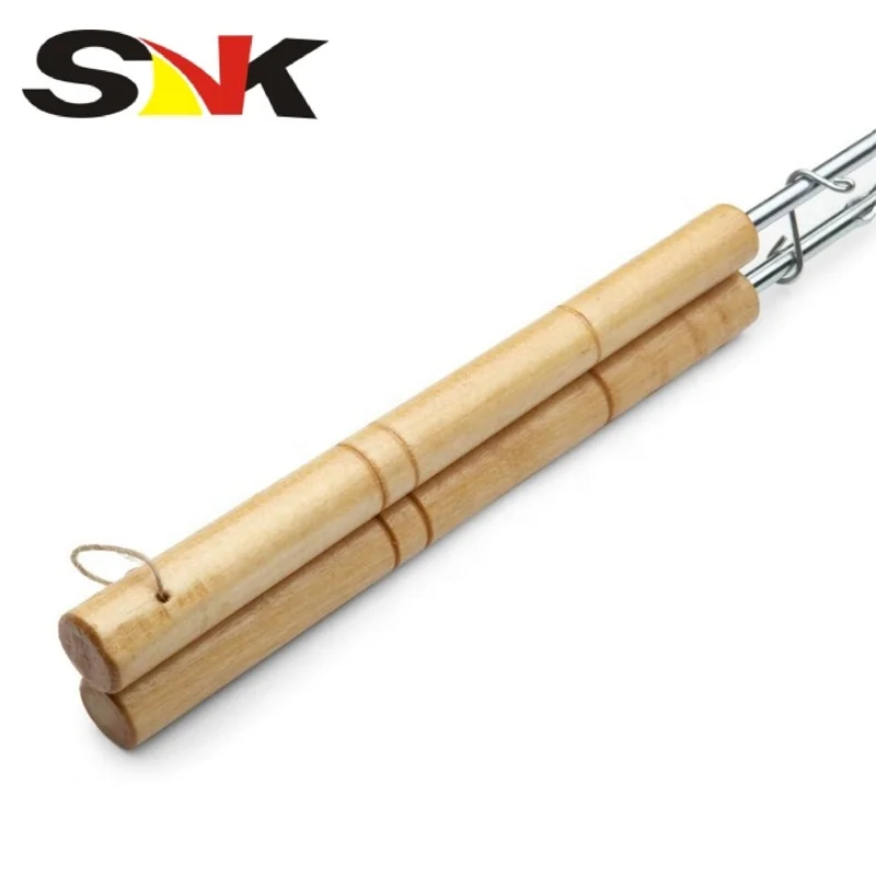 Oblong Cast Iron Bakeware WIth Stainless Steel And Wooden Handle