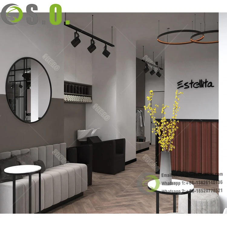 Beauty Salon Desk Wig Shop Beauty Cabinet Salon Furniture Interior Showcase Design