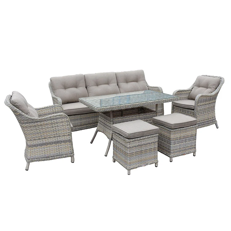 Best seller plastic wicker sofa set rattan patio furniture set garden outdoor