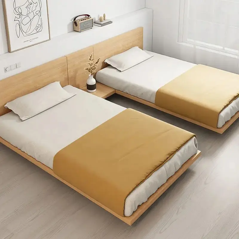 Cheap new model wooden frame box bed simple design wooden bed models of double beds in wood