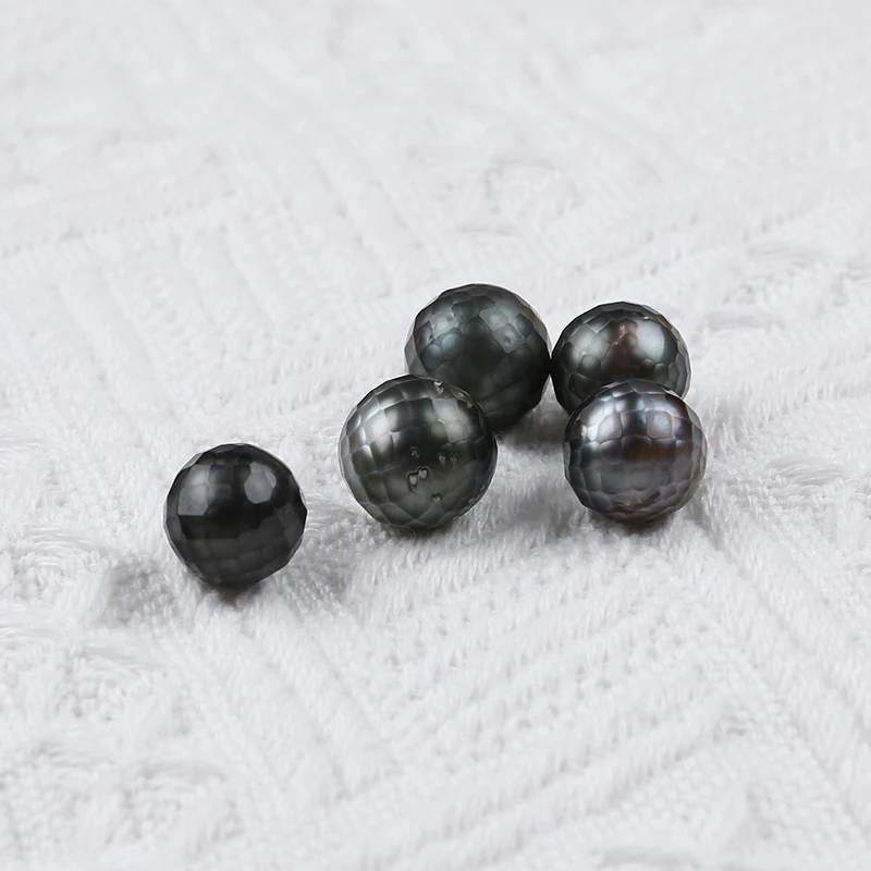 13-17mm Natural Carved Seawater Black Tahitian Loose Pearl For Sale