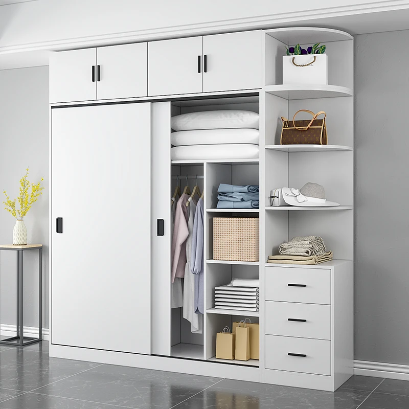 Factory Outlet Modern Fashion Minimalist Design Bedroom Sliding Door Wardrobe