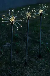 H45cm Firework Starburst Dandelion Portable Stake Light Motion Sensor Outdoor Street Garden Decorative Led Solar Light