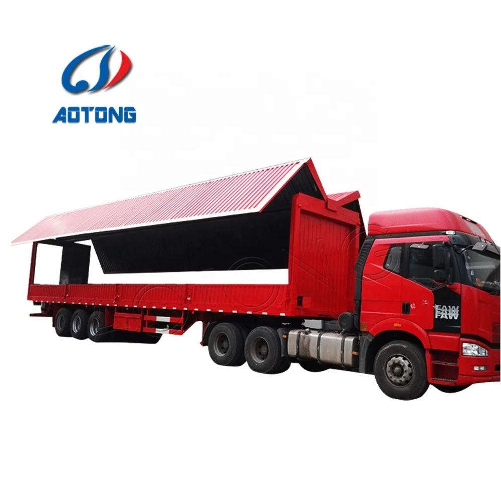 Road Transporting Open Wing Van Box Semi Trailer Transporting Van semi trailer For Sale