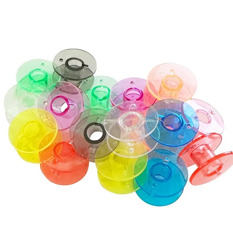Wholesale Transparent Multi-color Plastic Bobbin Spool Clear Sewing Machine Bobbin