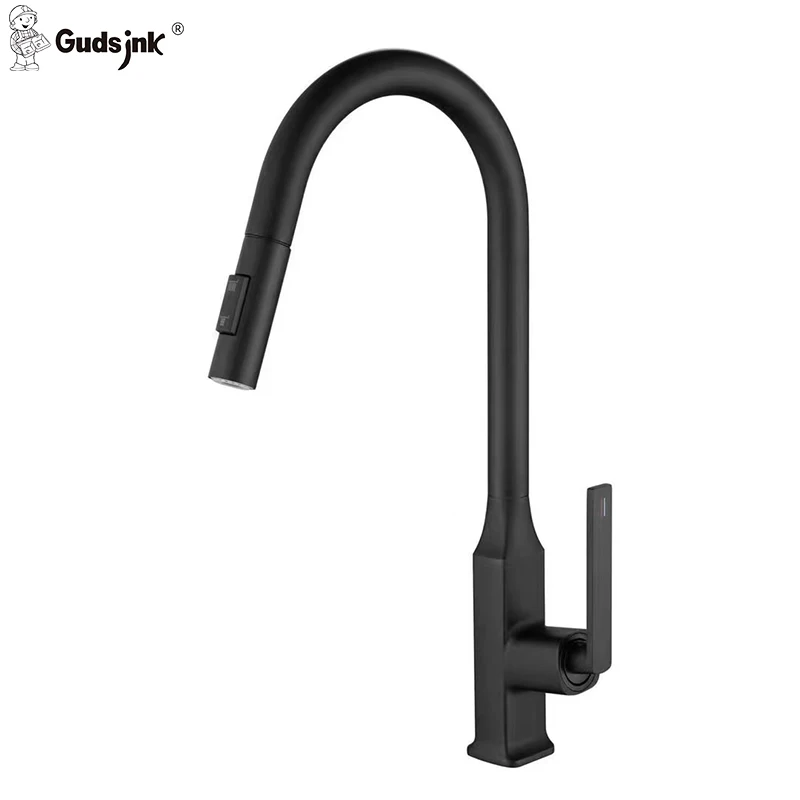 Латунные краны Gudsink OEM смеситель для раковины в ванную комнату горячей и холодной воды с одной ручкой выдвижные смесители