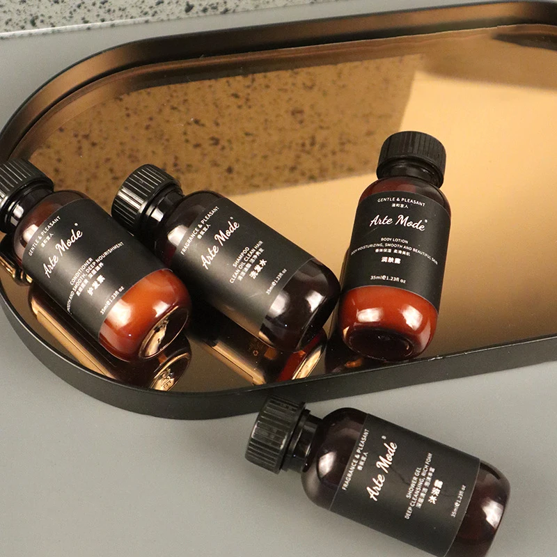 15ml 30ml 40ml 50ml 100ml PET mini disposable hotel supplies amenities body lotion shampoo and conditioner bottle