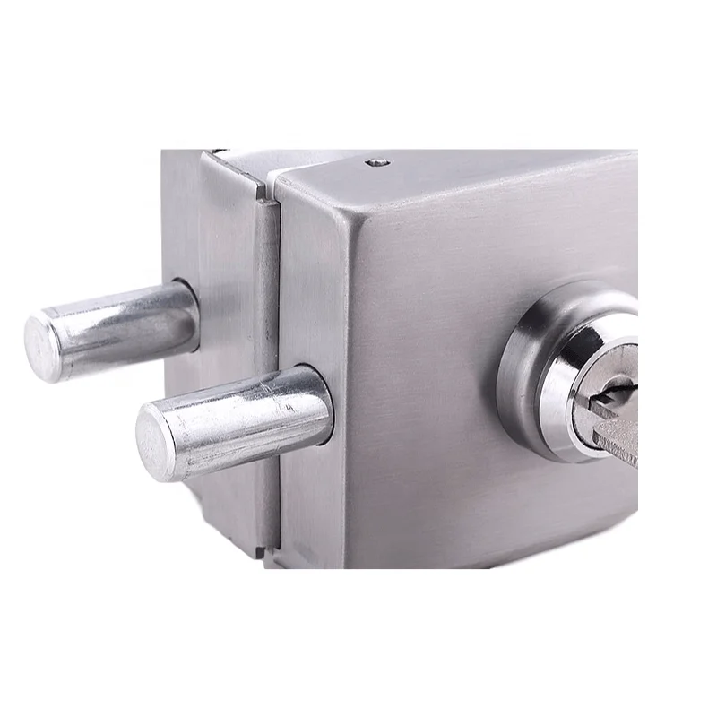 Kensharp Commercial Stainless Steel Door Hardware Glass Patch Fitting Lock Frameless Sliding Tempered Glass Door Lock