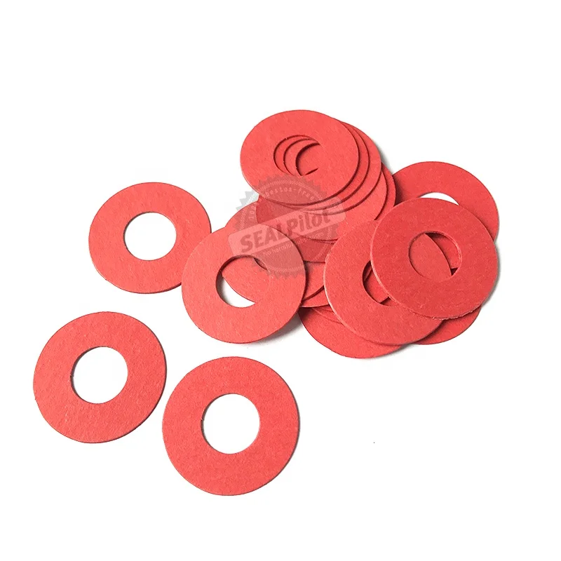 SEALPilot high temperature resistant red fiber flat shim washer, available from stock,customizable
