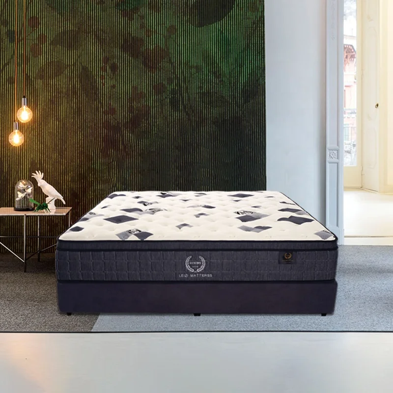Euro Top Coolmax fabric latex foam double bed mattress customization compressed in a box