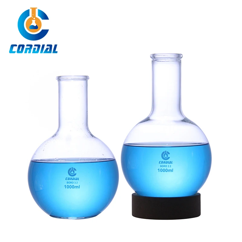 1111/1115 CORDIAL Hot Sale Glass  Boiling  flat/round bottom flask