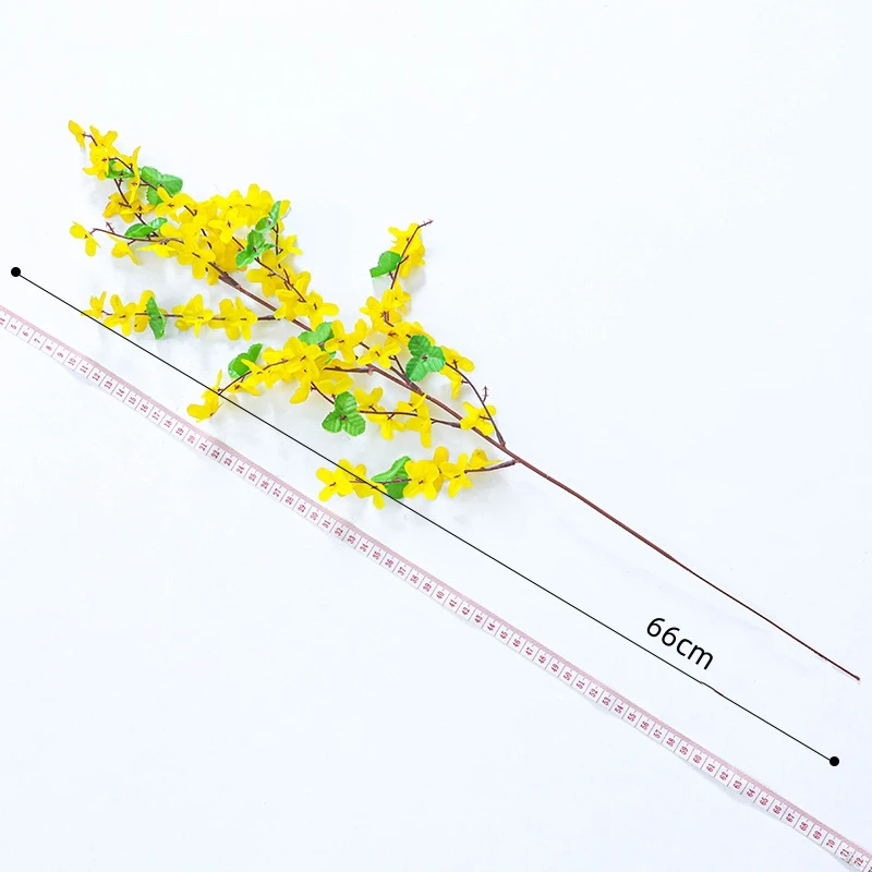 Artificial Single Winter Jasmine Decorative Flowers Flowers Full Shape Realistic, Suitable for Home &office& Garden Decoration.