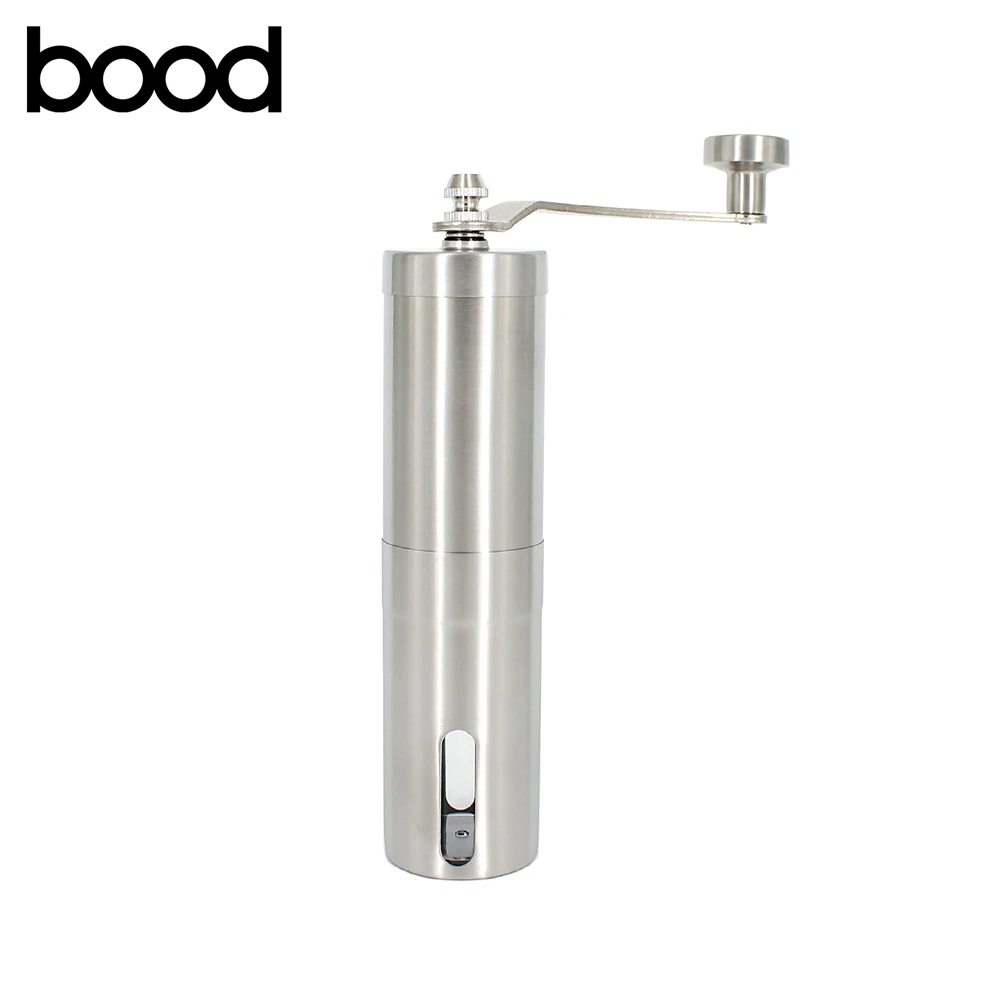 hand crank stainless steel manual coffee grinder with screw topside