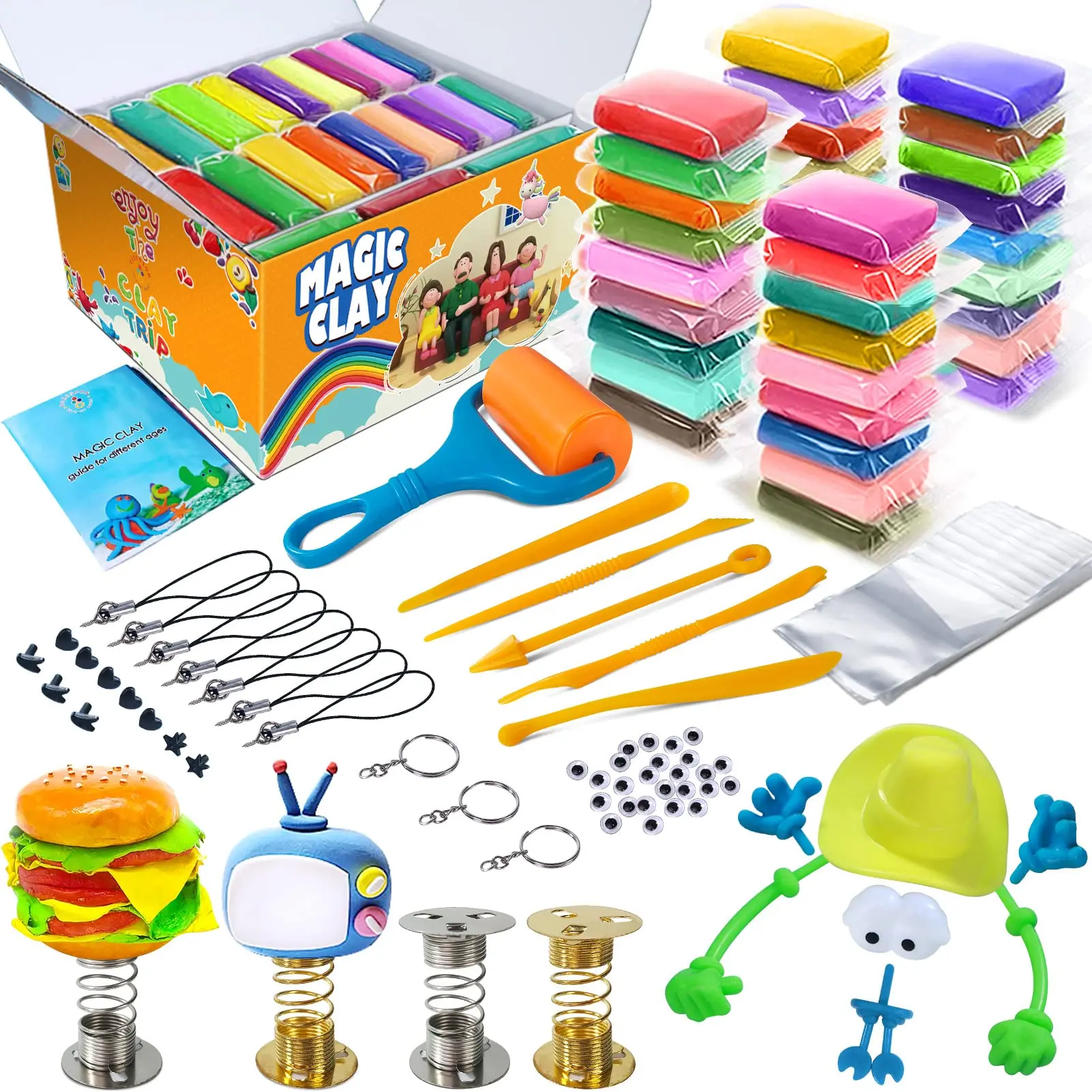 36 Colors Air Dry Clay Soft Molding With Sculpting Tools Kit With Decoration Accessories