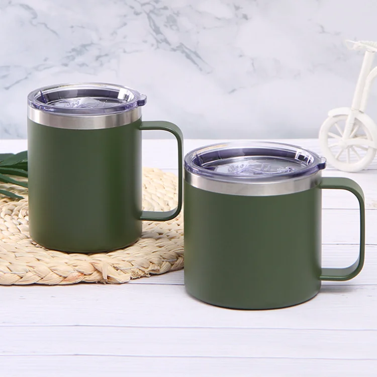 Double Wall Stainless Steel Insulated Coffee Tumbler Mug with Handle Thermos King Travel Mug Coffee Mug Thermos