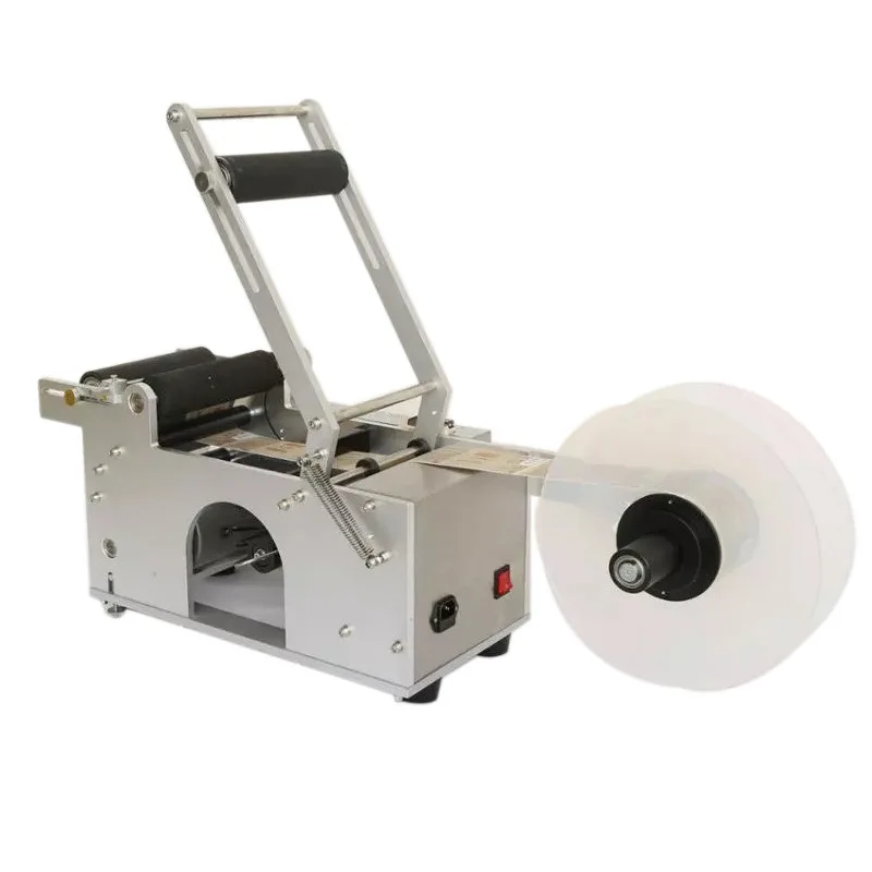 makwell Semi Auto Round Bottle With Pedal Switch applicator Labeling Machine