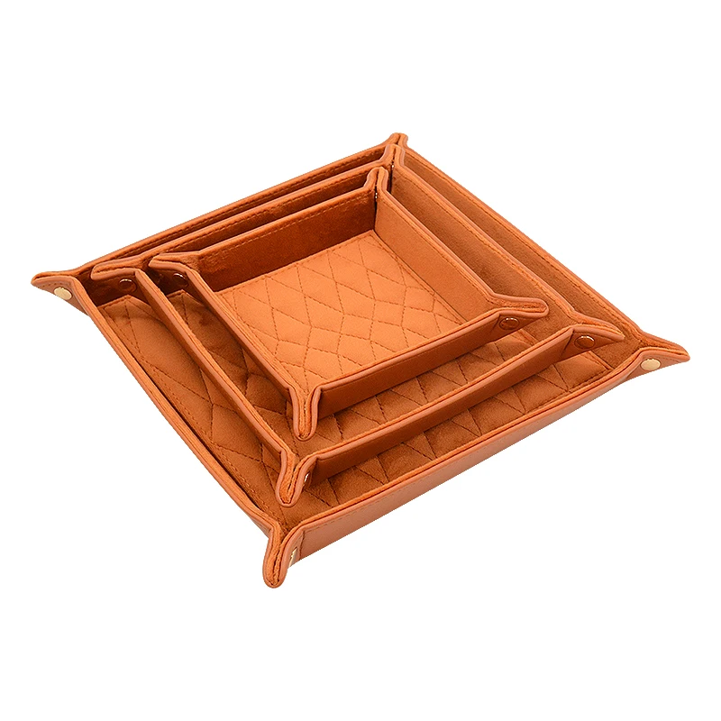 Custom LOGO Velvet Luxury Jewelry Display Tray For Storage Ring Bracelet Earring Necklace Organizer