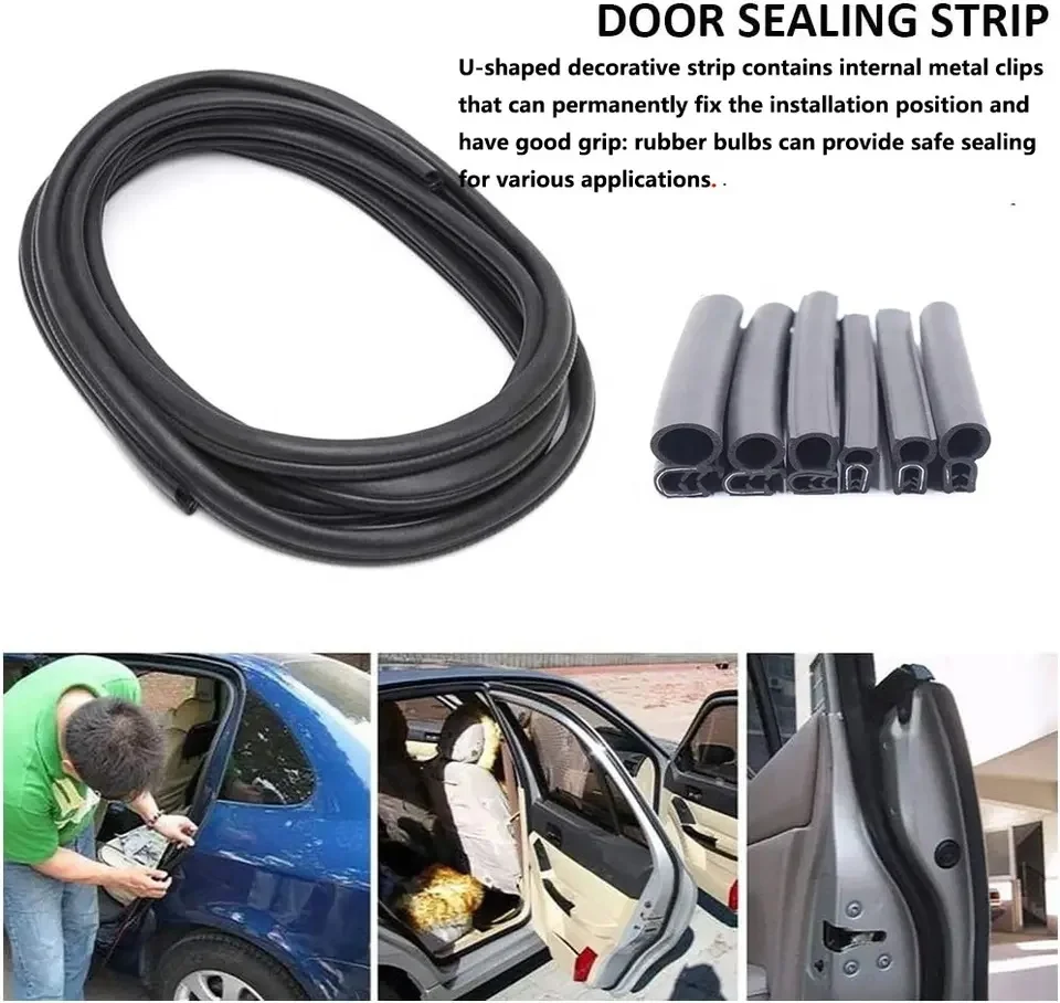 Extrusion rubber U-channel edge trim strip car door rubber EPDM seal profile