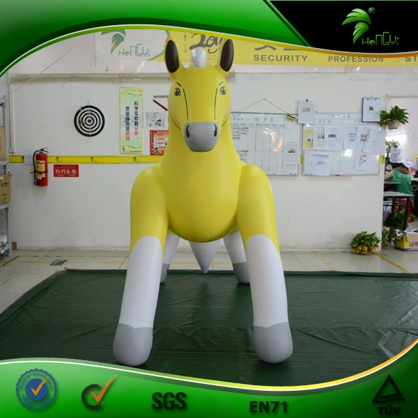 Hot Sale Vivid Animal Golden Inflatable SPH Horse PVC Inflatable Horse Toy