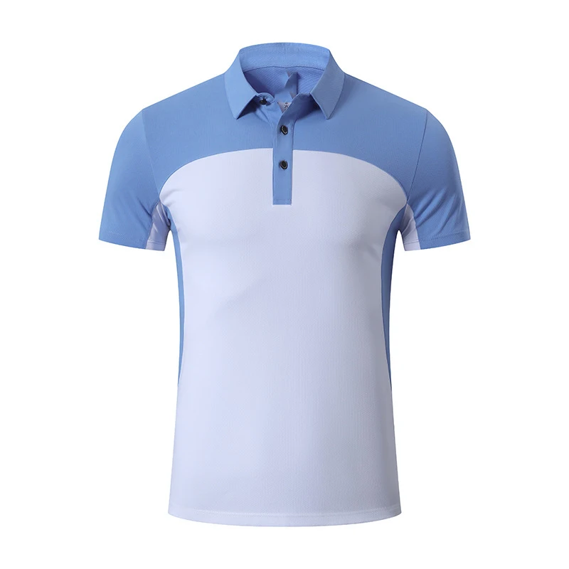 Custom Logo Mens Short Sleeve Color Block 65%polyester 35%cotton Pique Polo Shirt Top