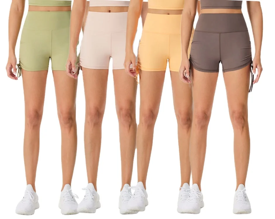 New Rope Peach Shorts Running Butt Hot Pants Fitness High Waist Yoga Sports Shorts For Women