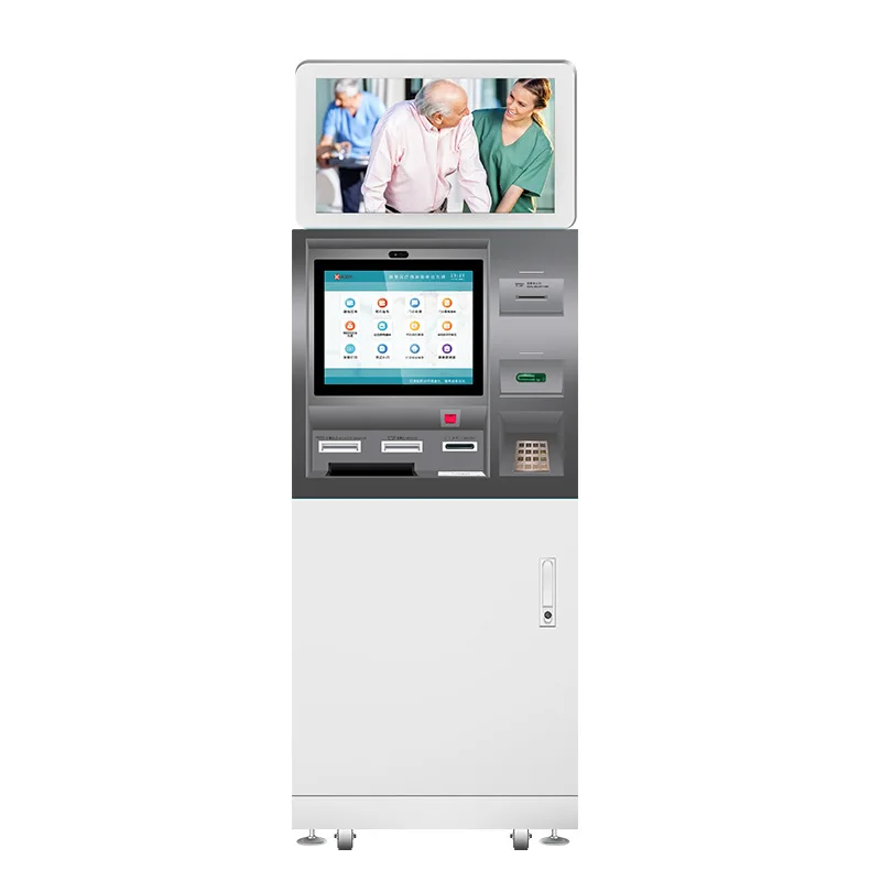 19-Inch Self-Service Kiosk PC with Multitouch Infrared Touch Screen and Fingerprint Reader Advertising Equipment