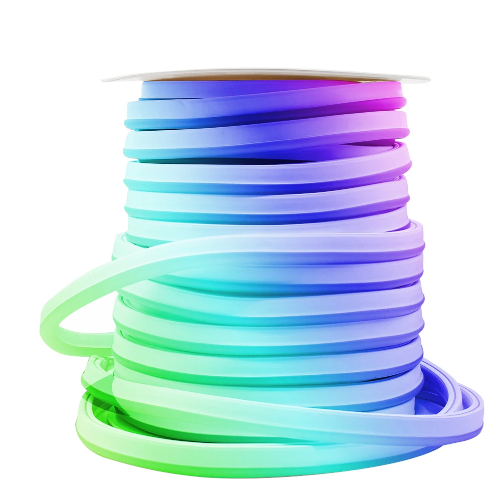 Relight 50m Per Roll AC neon Strip Light 220V PVC Neon Flex RGB Color 15x25mm With Adapter