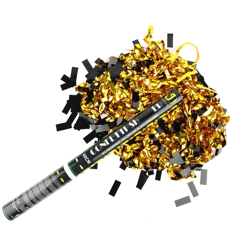 Eco-friendly Gold Party Popper Confetti Cannon Compressed Air Confetti Cannon with Money Confetti