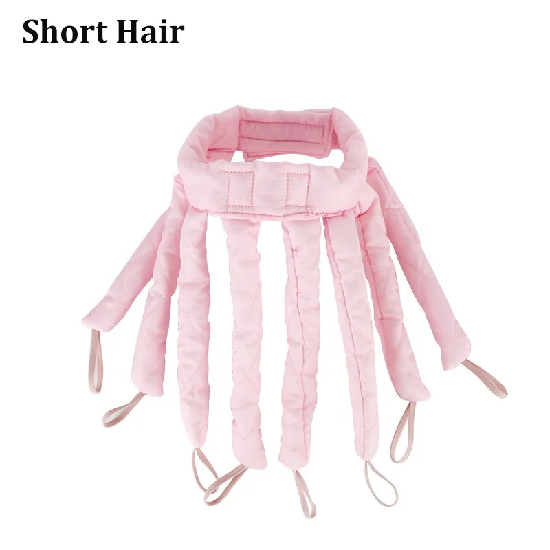 2022 New Arrival heatless curling rod headband Silk sleeping Hair Roller Wave Hair Curls with scrunchies silk Hair Curler