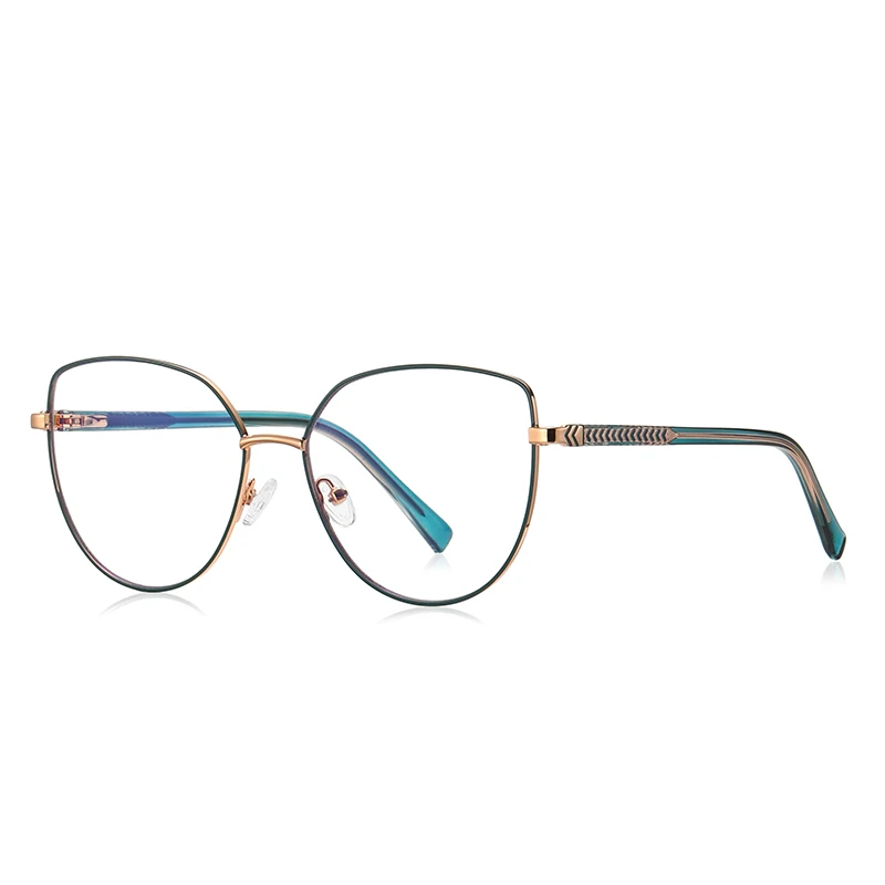 Металлические геометрические очки «кошачий глаз» с блокировкой синего света, очки унисекс с блокировкой синего света, мужские очки с блокировкой синего света