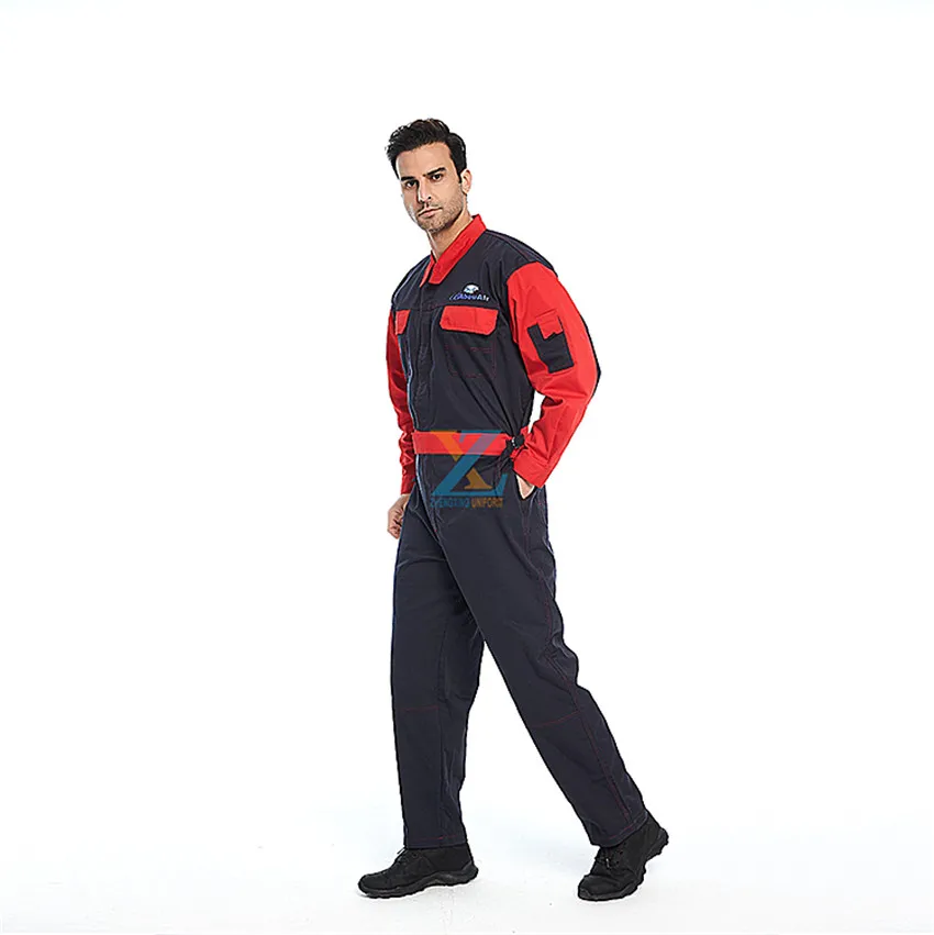 FR Proban 100% Cotton Heat Resistant Orange Coveralls Military Uniform Design Coverall For Work