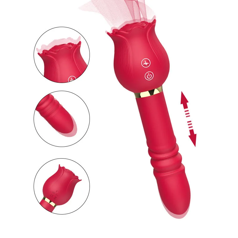 Manufacturer Rose Collection Sex Toys Wholesale Rose Suction Vibrator Pink Flower Vibrator Rose Vibrator Sex Toy For Women