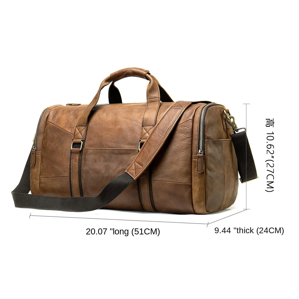 Organiser Private Label Water Proof Duffel Genuine Leather Luggage Set Designer Famous Brand Sport Travelling Bag