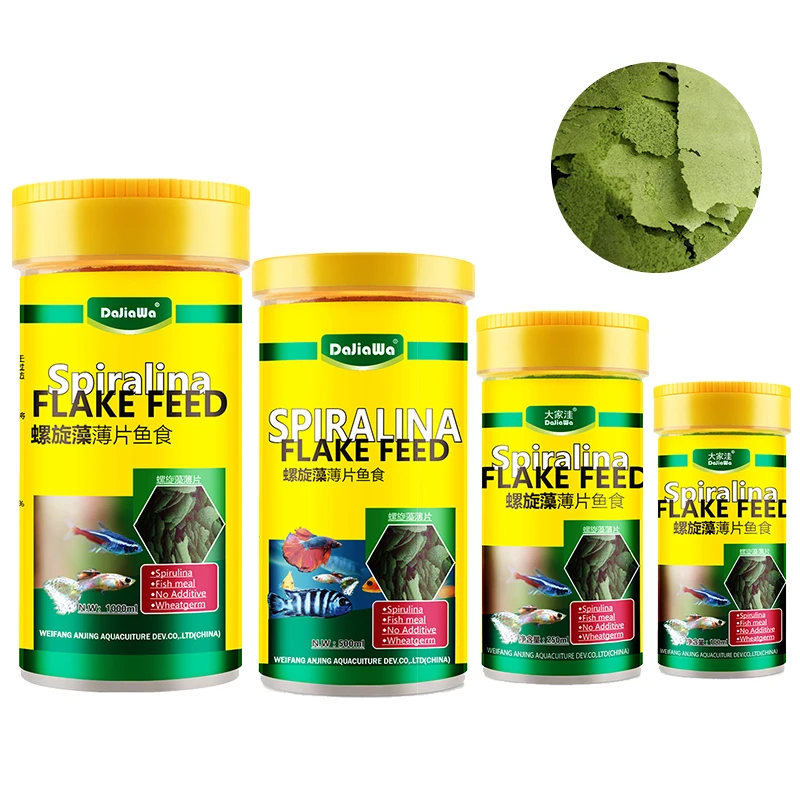 Aquarium Tropical Spirulina Flakes Goldfish Flakes Fish Food Ornamental Fish Food