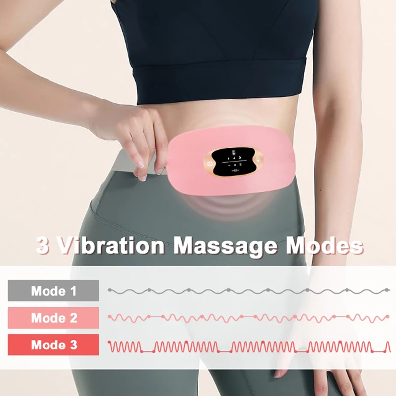 Smart Waist Hot Compress Warm Period Pain Relief Vibration Menstrual Heating Pad For Menstrual Cramps Massage Belt