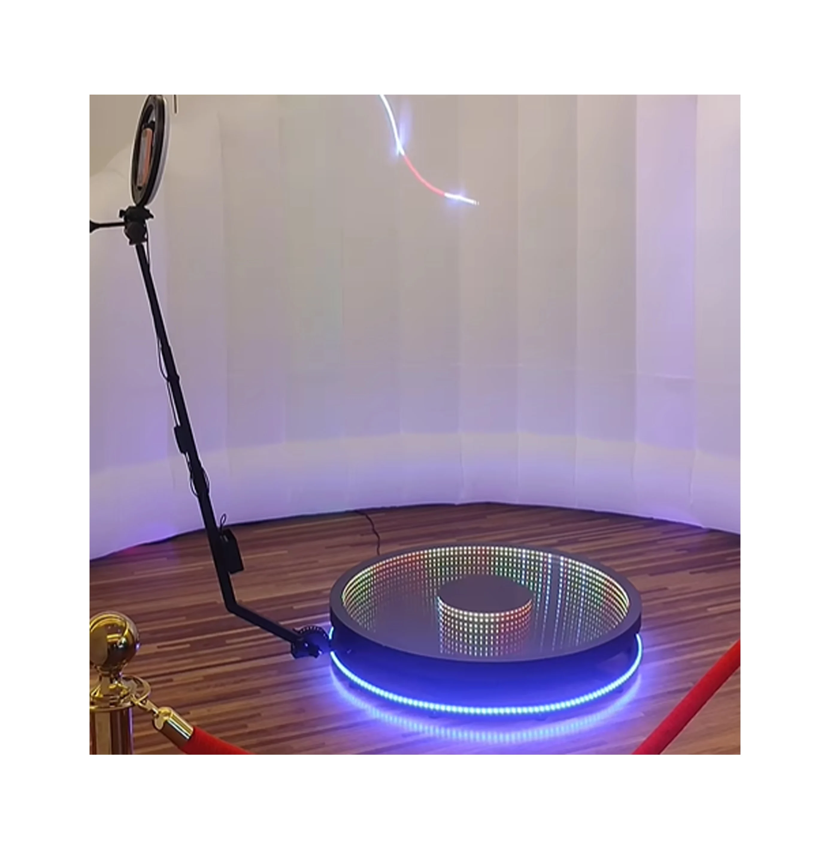 Automatic Rotating 3D Adjustable Rotating Round 360 Degree Party Video Camera Photo Booth Platform 360 Photo Booth On Sale