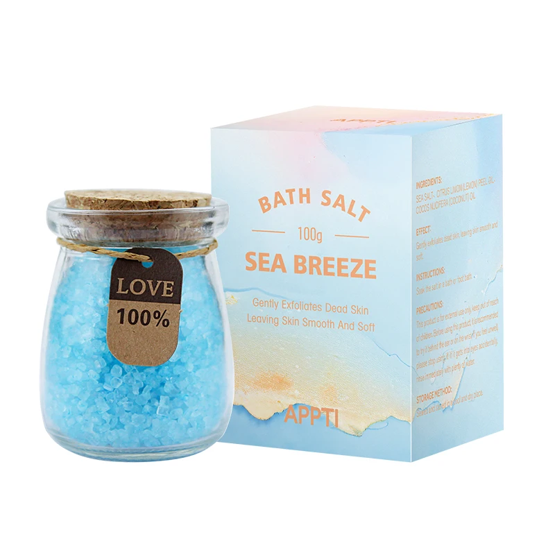 100g Natural Bath Sea Salts Sea Breeze Salt