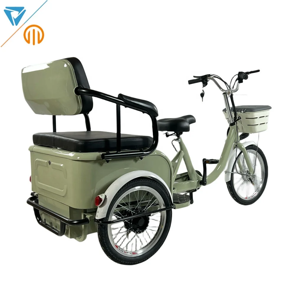 VIMODE 2024 недорогой трехколесный Электрический пассажирский мотоцикл 350 Вт безопасная скорость электрический велосипедный велосипед для взрослых