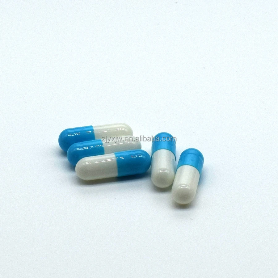 high quality halal certificated size 00 empty capsule blue white